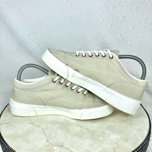 Nike Sneakers Womens 7.5 Beige Canvas Vintage Platform Lace Up Comfort Shoes - Picture 10 of 13